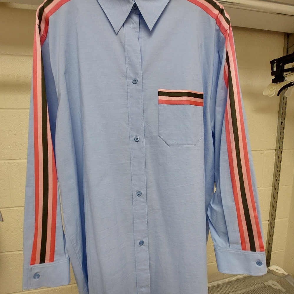 Baby blue Escada sport long sleeve shirt